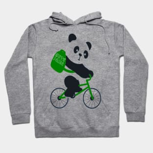 Lindo panda fixie  amigable con los animales Hoodie